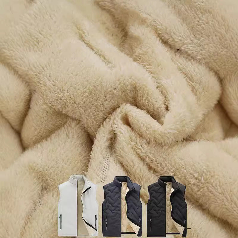 💖HOT SALE 70% OFF✨️❄️Unisex Winter Warm Casual Sleeveless Quilted Vest With Fleece Lining