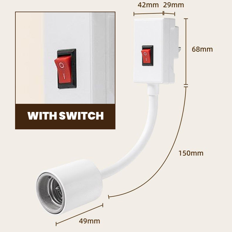 ☀️Warm your home-High Power Bath Light Socket with Switch