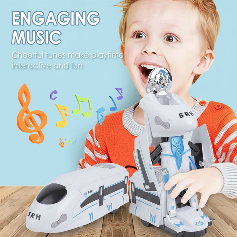 🎁The finest gift-Rechargeable Transforming Train Robot Toy