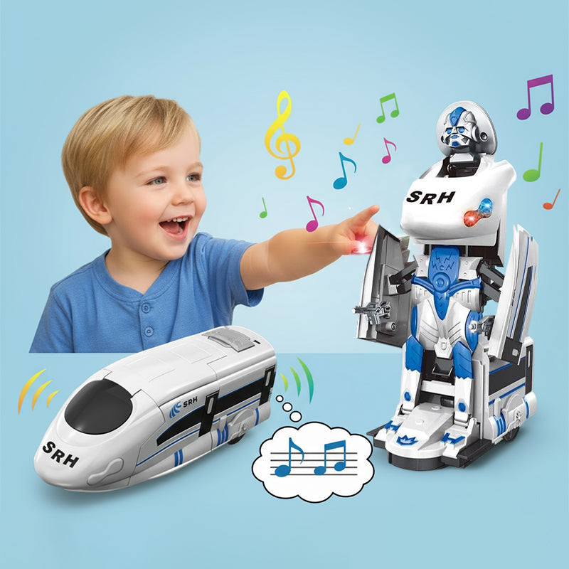 🎁The finest gift-Rechargeable Transforming Train Robot Toy