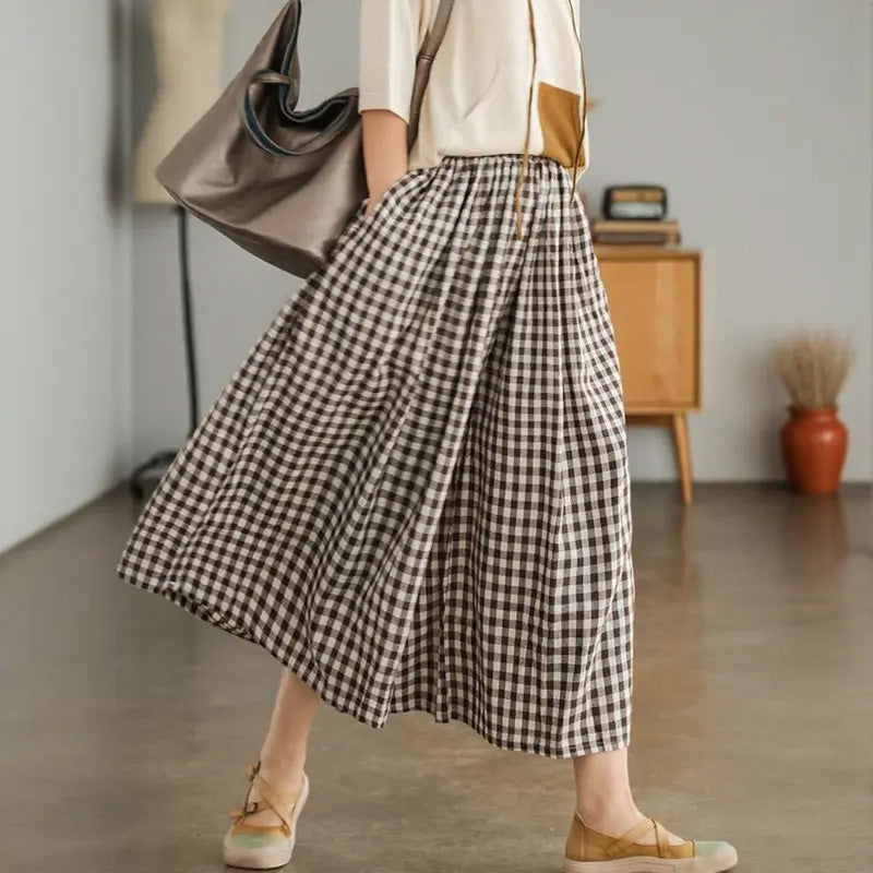 Women’s Casual Elastic Waist Wide Leg Pants