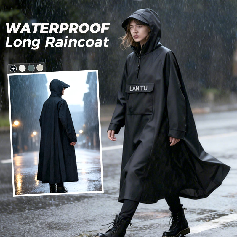 🔥Waterproof Long Raincoat with Hood for Scooter🌧️