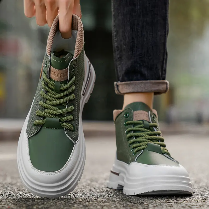 🔥Best-selling-Men’s Fashion Mid Top Color Contrasting Shoes