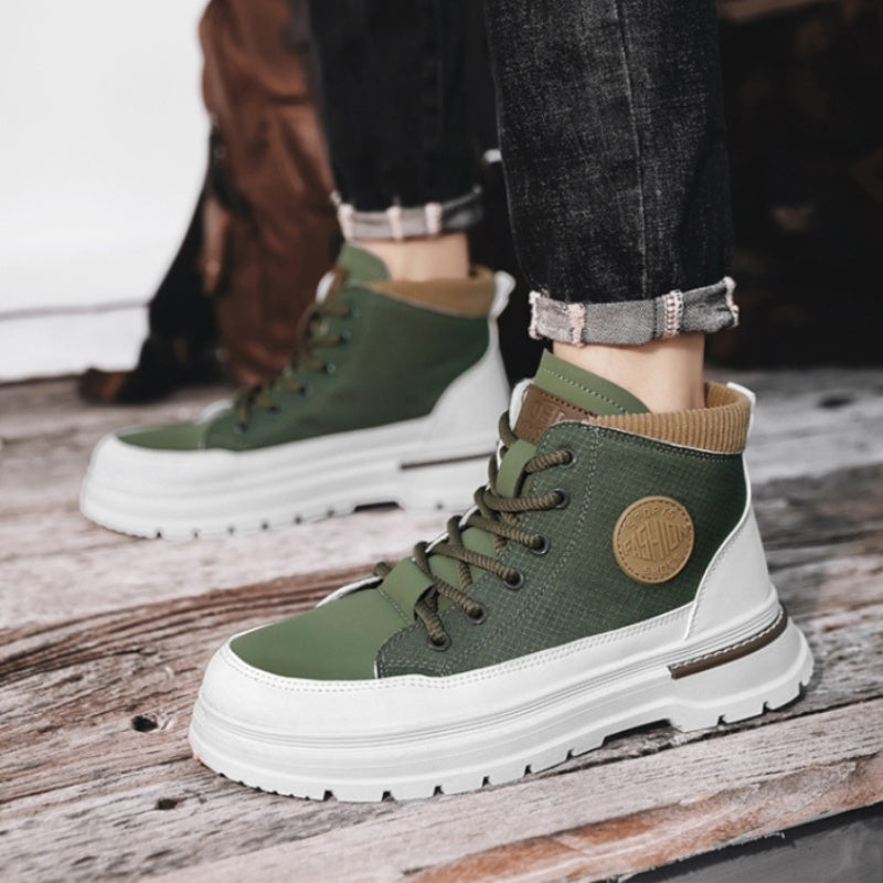 🔥Best-selling-Men’s Fashion Mid Top Color Contrasting Shoes