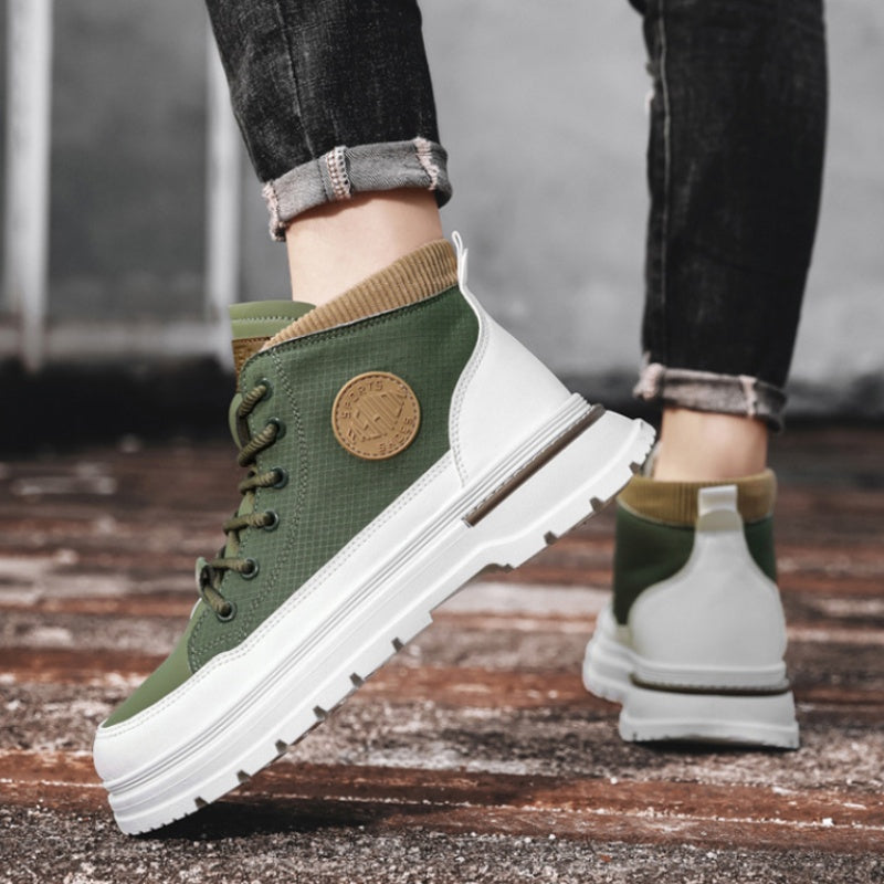 🔥Best-selling-Men’s Fashion Mid Top Color Contrasting Shoes