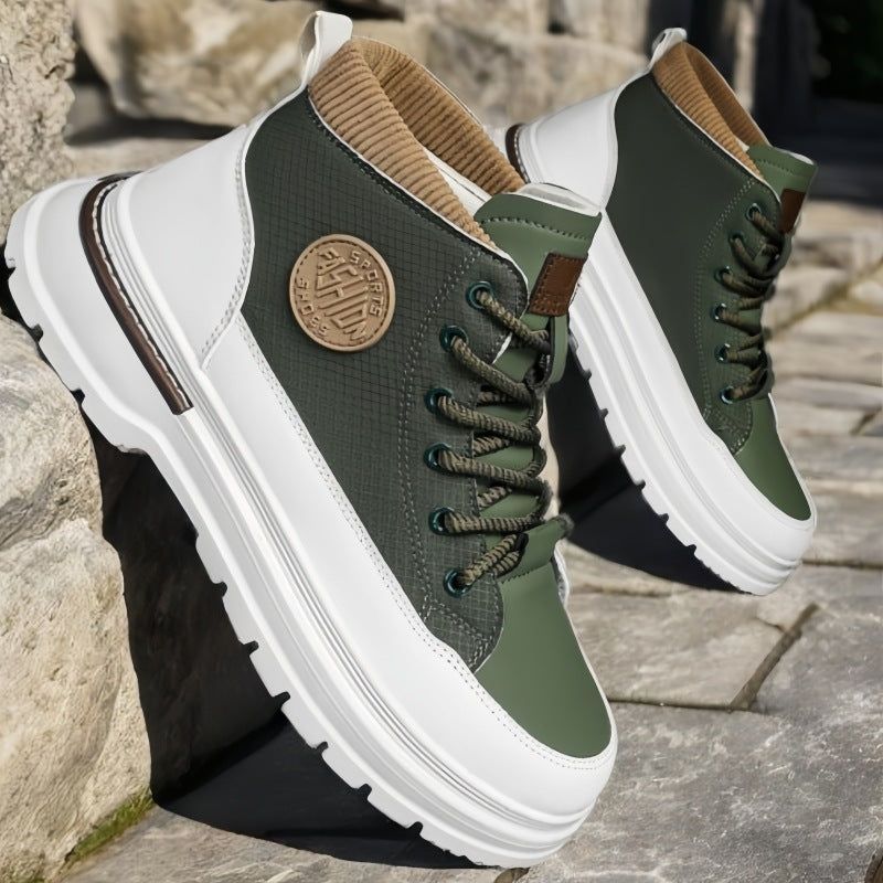 🔥Best-selling-Men’s Fashion Mid Top Color Contrasting Shoes