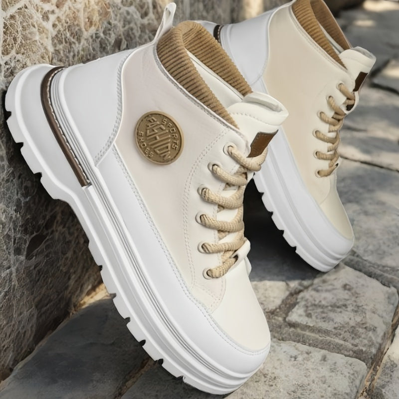 🔥Best-selling-Men’s Fashion Mid Top Color Contrasting Shoes