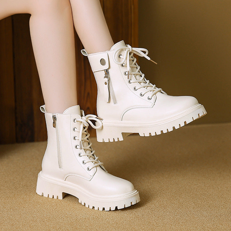 🔥Limited-time offer: 50% off-Women's Combat Ankle Boots with Side Zipper