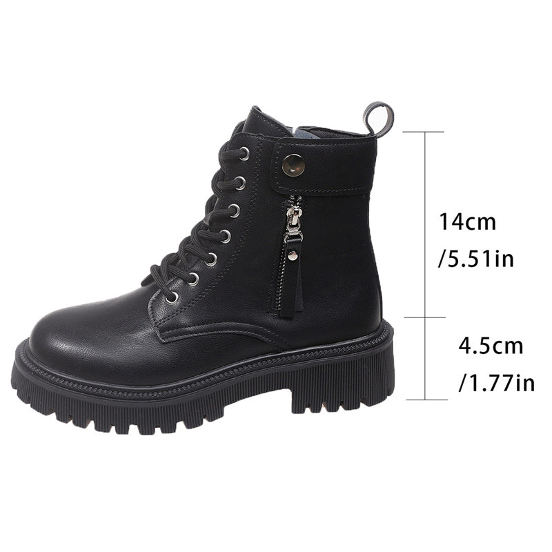 🔥Limited-time offer: 50% off-Women's Combat Ankle Boots with Side Zipper