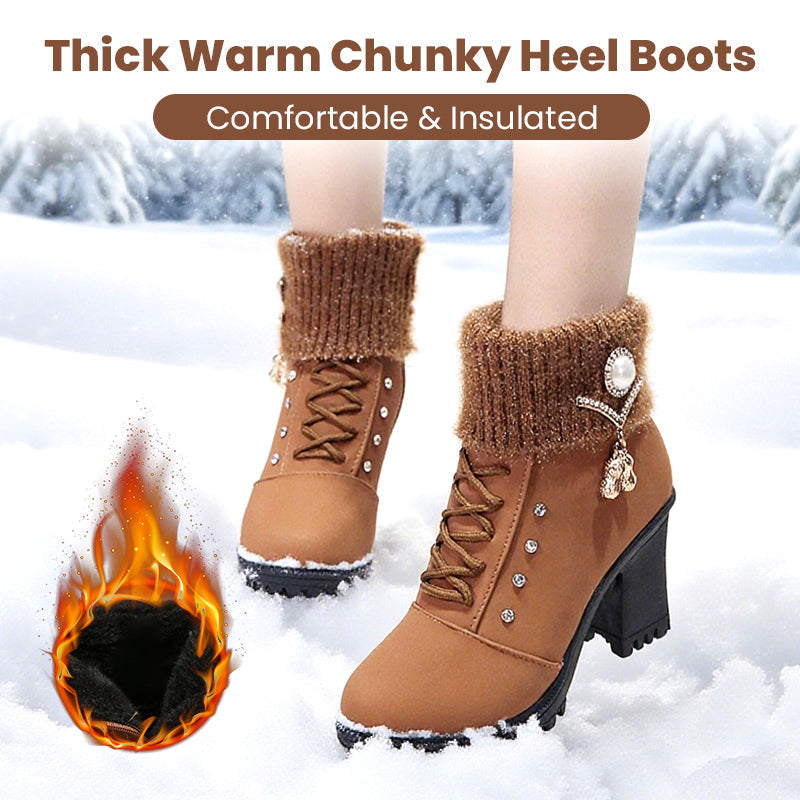 👢High-quality women's boots-Women's Thick Warm Chunky Heel Boots🔥HOT SALE-59% OFF