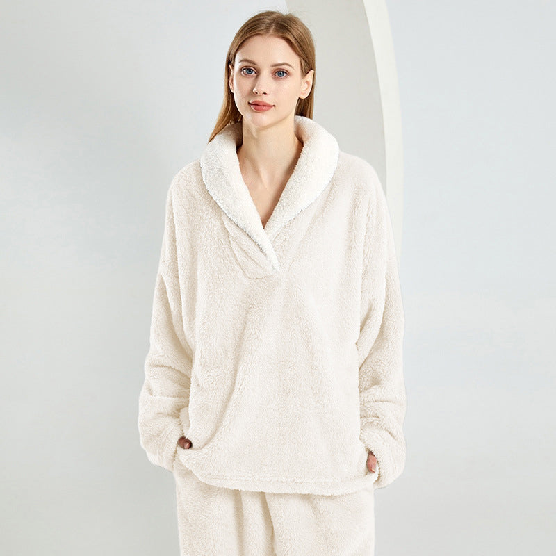 ❄️LAST DAY PROMOTION - 50%OFF 💖 Warm Plush Pajama Set for Winter-❄️Super Thick Edition