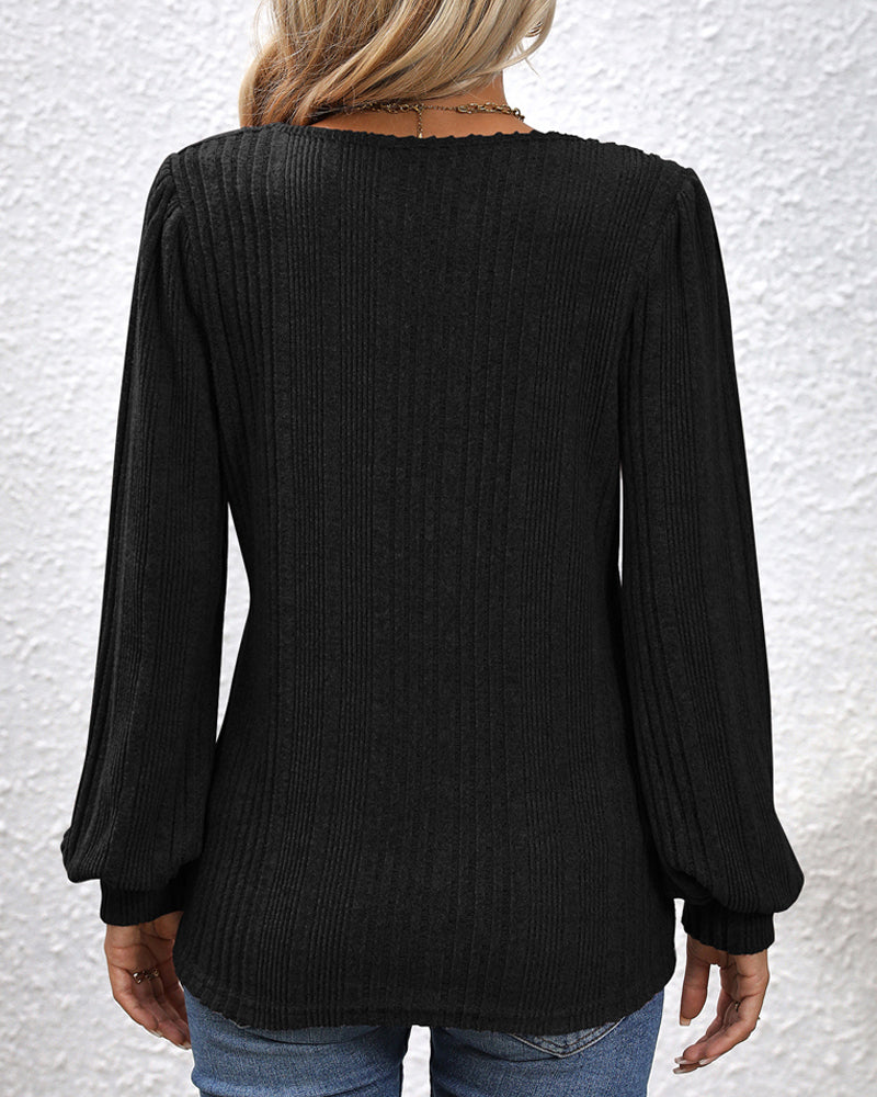 💥Hot Sale Offer: 50% Off-Square top with lantern sleeves