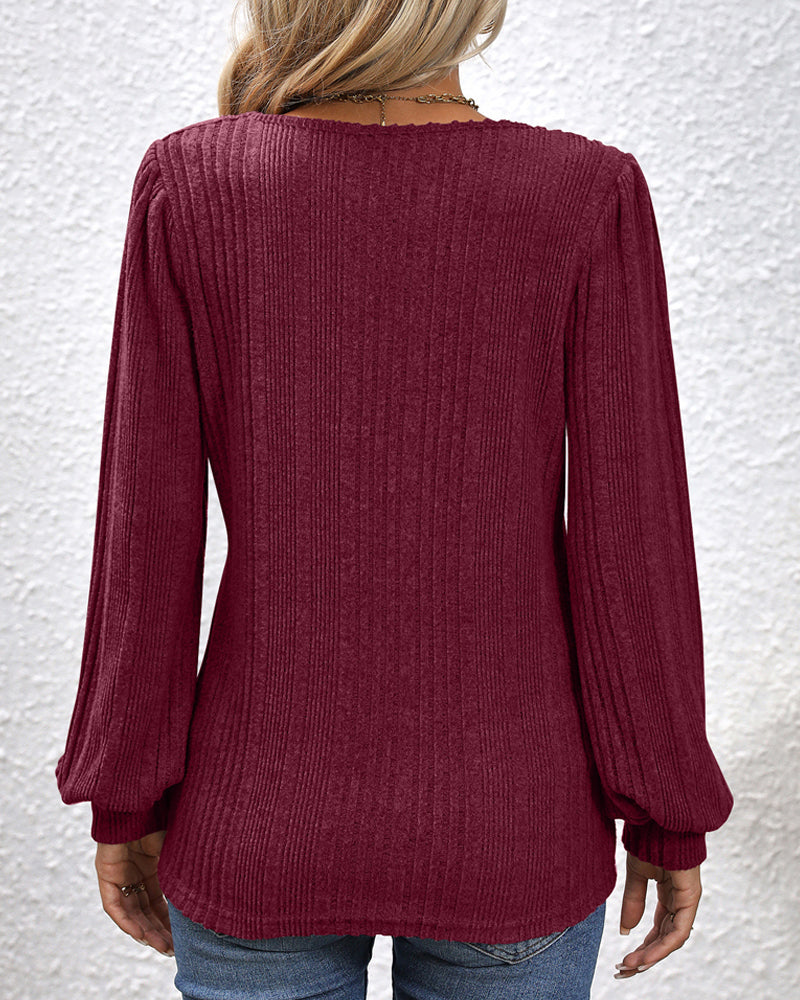 💥Hot Sale Offer: 50% Off-Square top with lantern sleeves