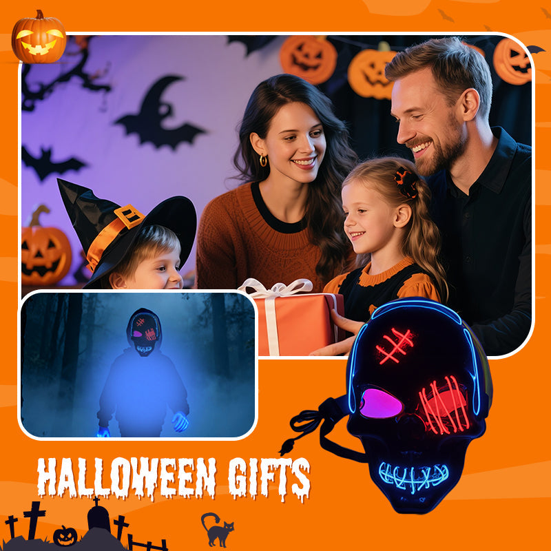 💀 LAST DAY SALE 50% OFF 🔥 Halloween LED Skull Mask -👏Most Popular in 2025!