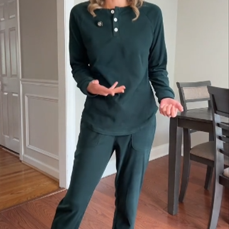 🔥Limited-time offer: 50% off-Women's Long Sleeve Pullover Top & Pants Set