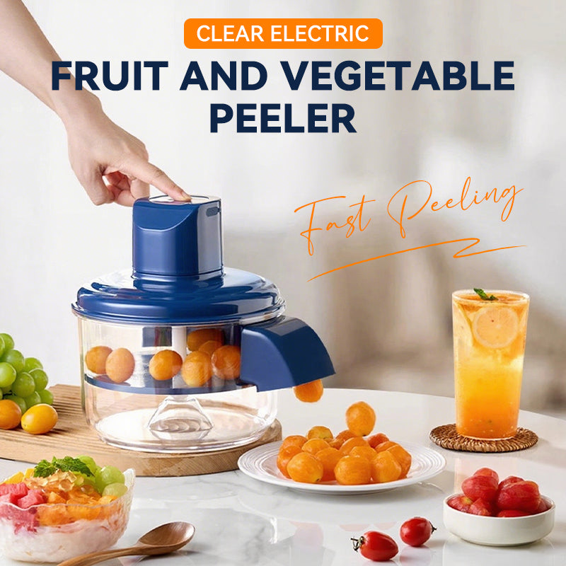 ⏳Limited-time 50% off⏰Transparent Electric Fruit and Vegetable Peeler🍇🧄