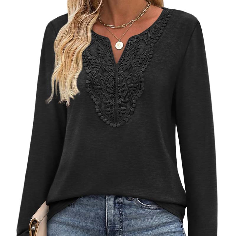 đ„Limited-time offer-Womenâs Elegant V-Neck Long Sleeve Top