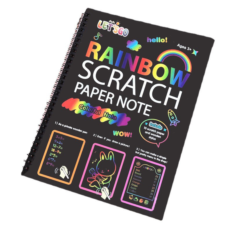 🎨BUY 2 GET 1 FREE-30PCS🎨Creative Rainbow Scratch Art Notebook