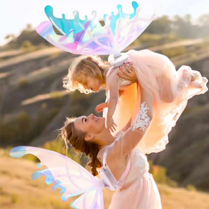 🎄2025 Christmas Hot Sale🎁Rechargeable Electric Fairy Wings with LED Lights and Music🧚♀️