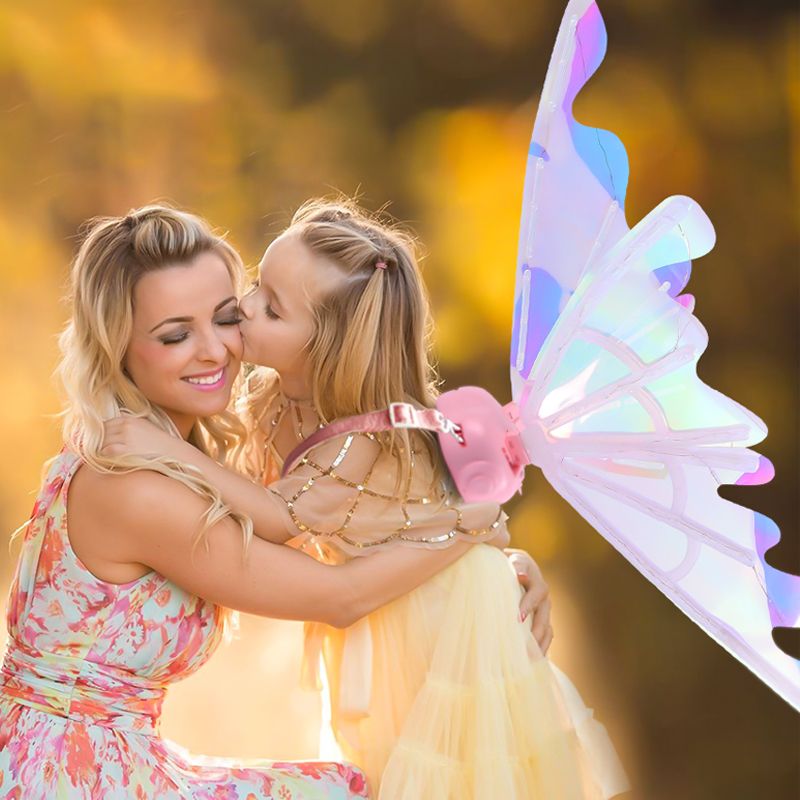 🎄2025 Christmas Hot Sale🎁Rechargeable Electric Fairy Wings with LED Lights and Music🧚♀️