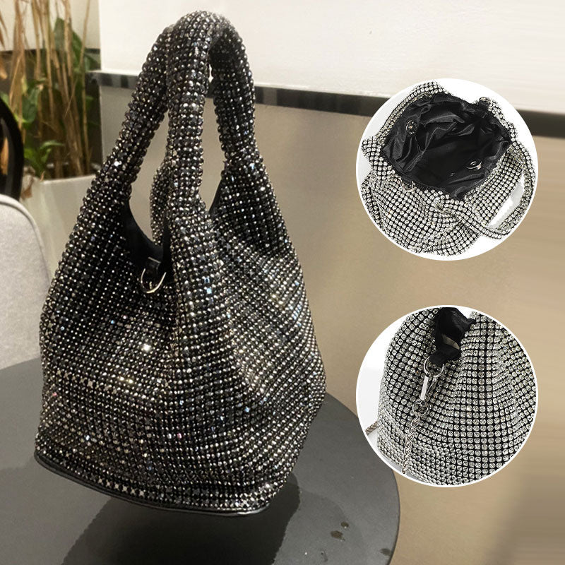 Women's Rhinestone Bucket Handbag