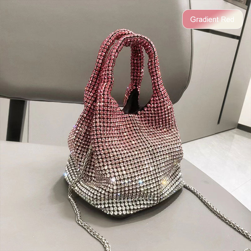 Women's Rhinestone Bucket Handbag