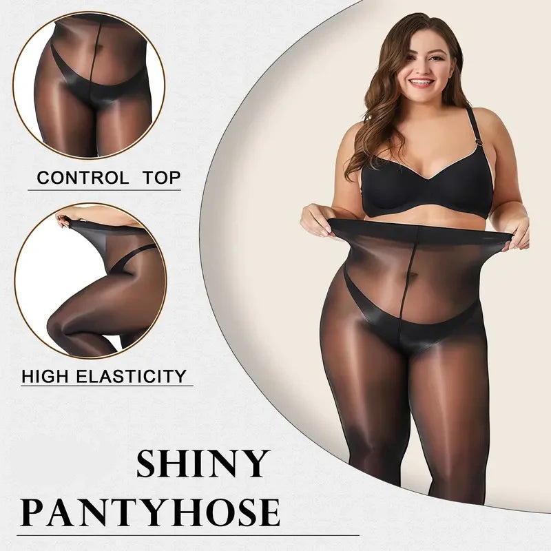 Shiny Sheer Pantyhose for Women