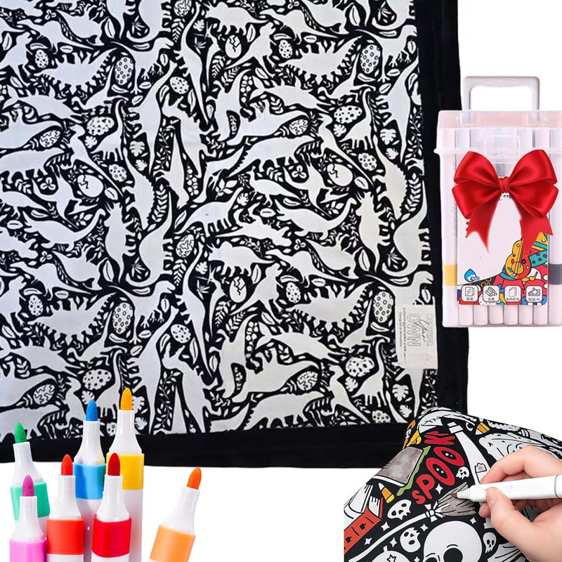 🔥LAST DAY SALE 50% OFF🔥 DIY Coloring Blanket with Markers