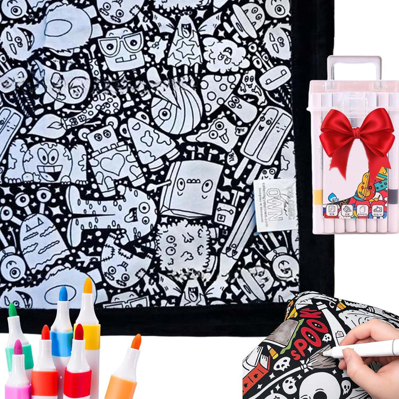 🔥LAST DAY SALE 50% OFF🔥 DIY Coloring Blanket with Markers