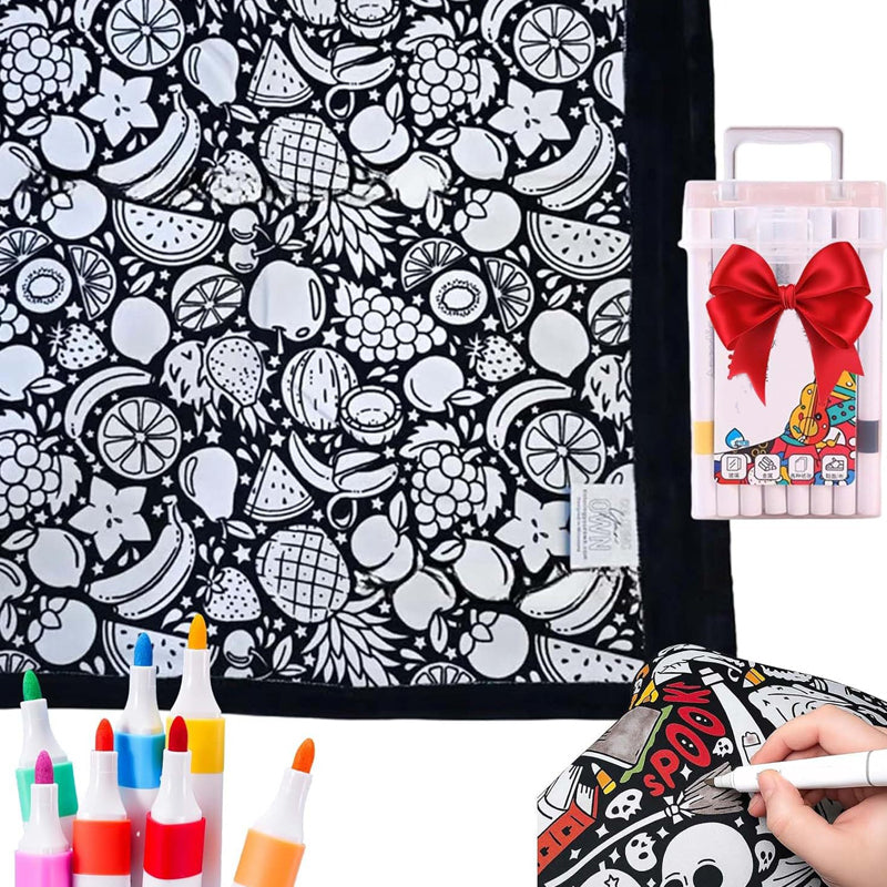 🔥LAST DAY SALE 50% OFF🔥 DIY Coloring Blanket with Markers