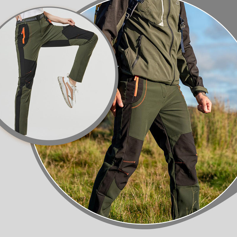 đWindproof Waterproof Warm Elastic Waist Hiking Pants