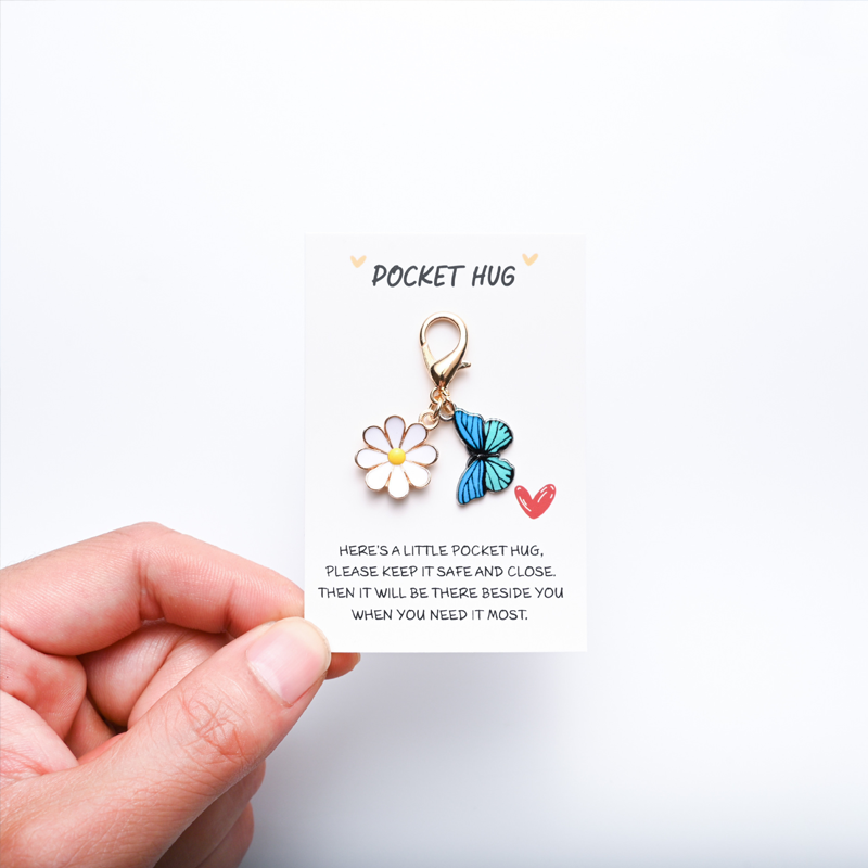 Cute Insect Daisy Keychain & Card