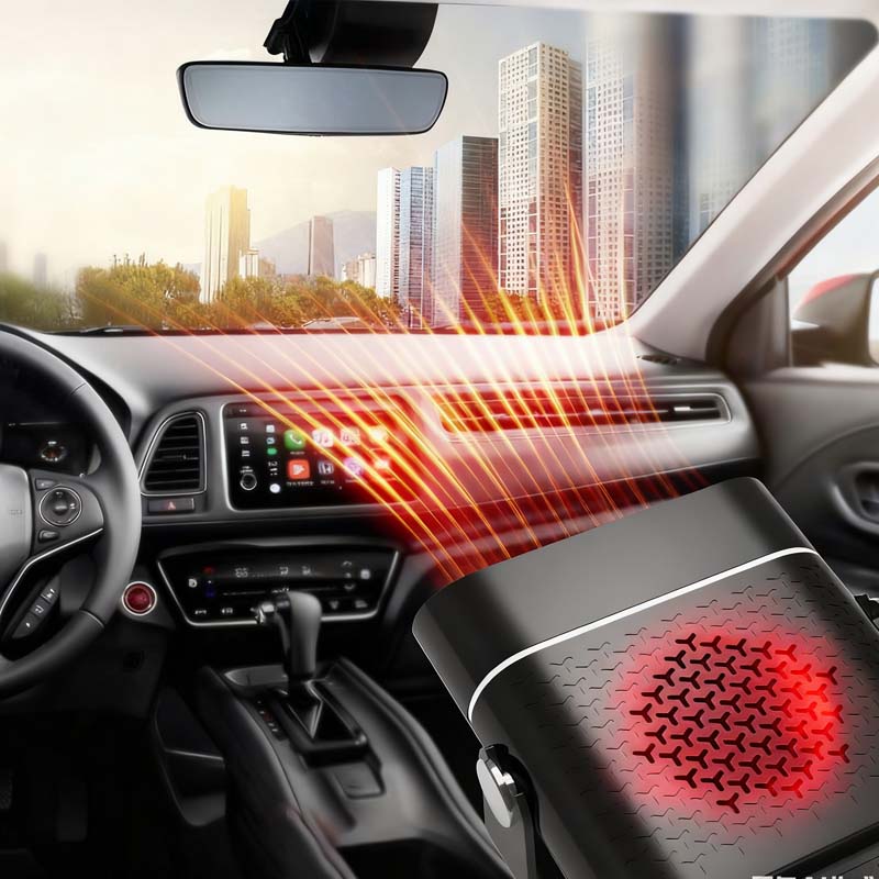 2-in-1 Portable Car Heater with 360° Rotation