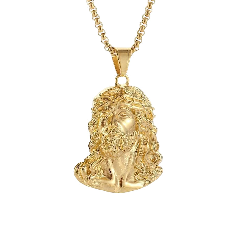 ⏳Limited-time 50% off⏰Jesus Head Pendant Necklace✝️📿