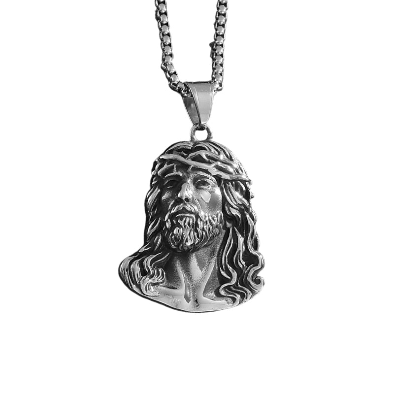 ⏳Limited-time 50% off⏰Jesus Head Pendant Necklace✝️📿