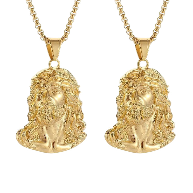 ⏳Limited-time 50% off⏰Jesus Head Pendant Necklace✝️📿
