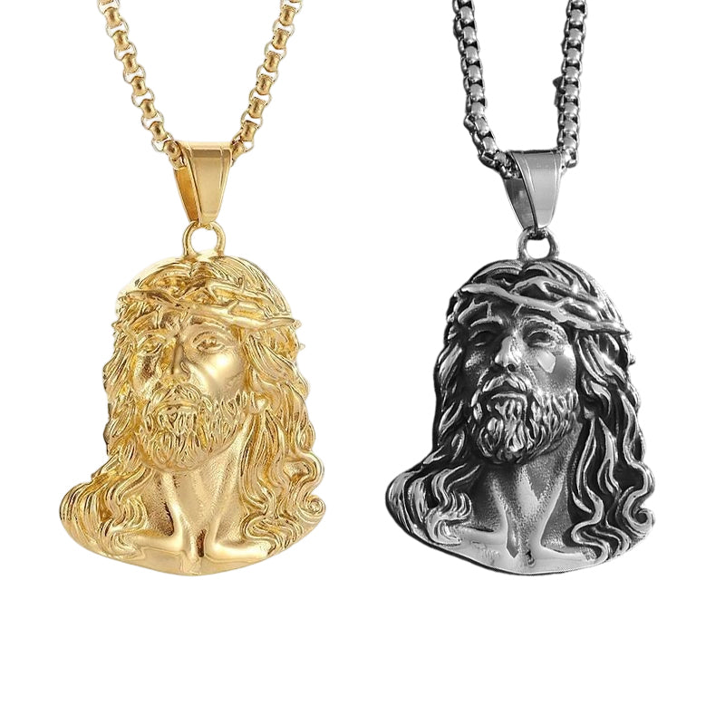 ⏳Limited-time 50% off⏰Jesus Head Pendant Necklace✝️📿