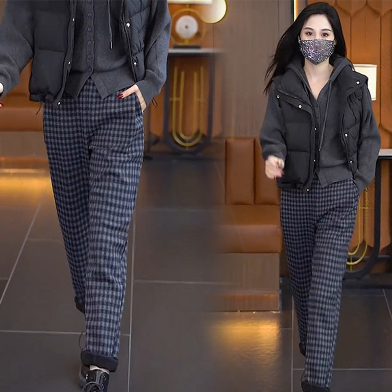 ⏳Limited-time 50% off⏰Women's Plaid Straight Leg Pants👖