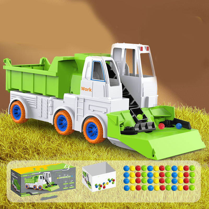 Interactive Construction Truck Toy with Colored Beads