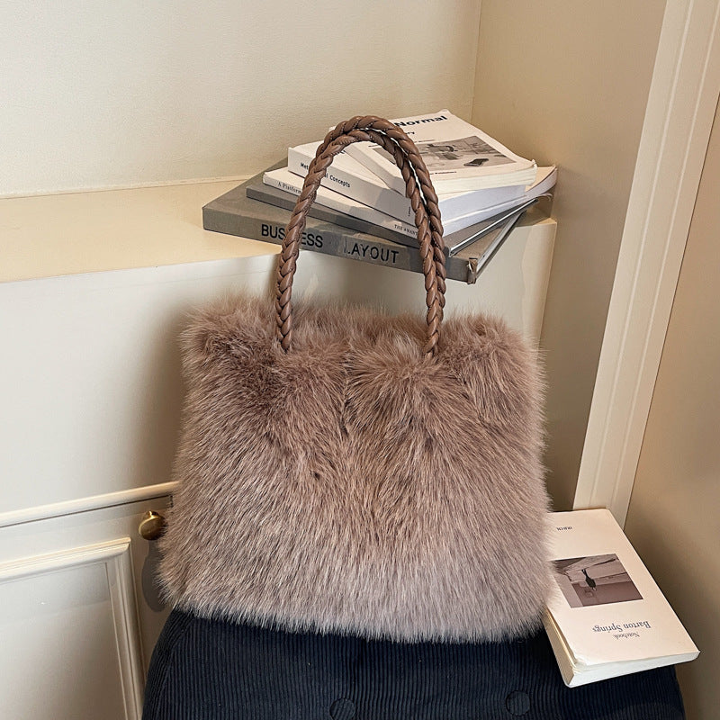 ✨New styles launched✨Soft & Stylish Everyday Fluffy Tote Bag