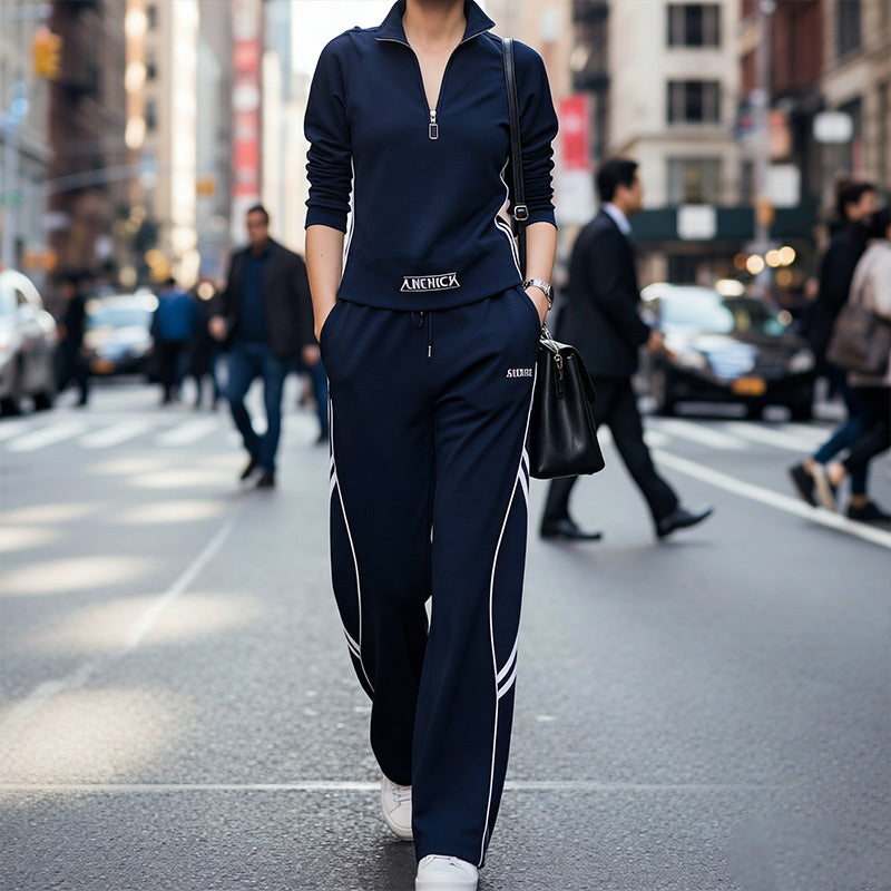 🎁2026 New Arrivals 50% OFF💥Women's Half-Zip Casual Tracksuit Set