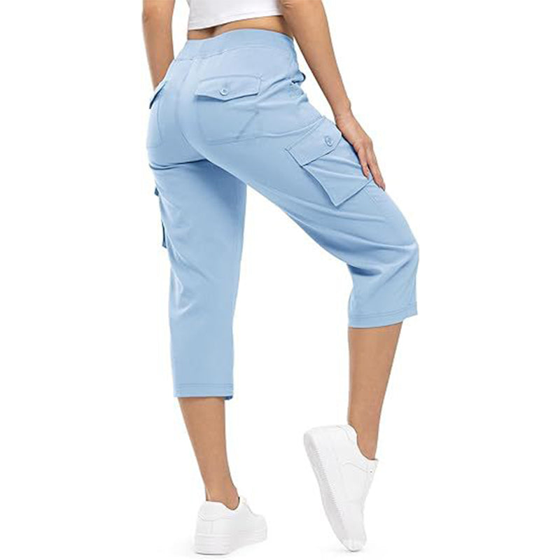 ๐ LIMITED-TIME 50% OFF! โจ Women's Lightweight Cargo Capris โ 6 Pockets, Drawstring Waist, Breathable ๐ฟ