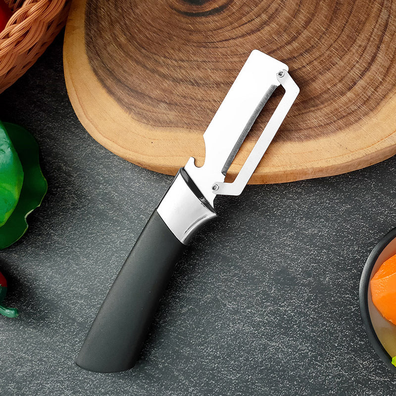 🔪 Tired of dull peelers? Meet our Thickened Stainless Steel Multi-Peeler – razor-sharp, ergonomic, peels & juliennes. Upgrade your kitchen today! 🥒