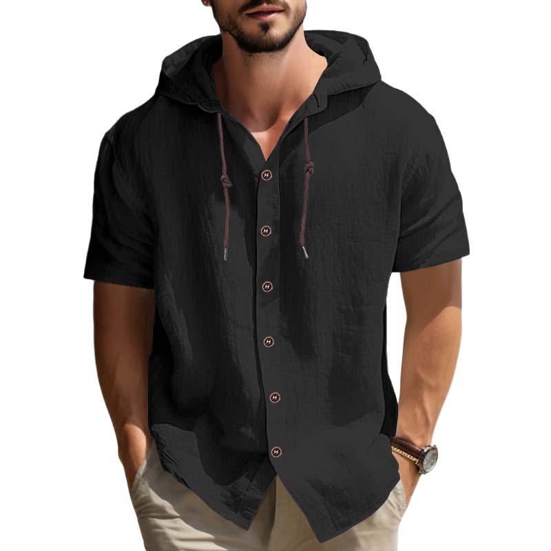 🔥2026 New Arrival & Hot Sale & 50% Off🔥Men's Casual Short Sleeve Hoodie Shirt