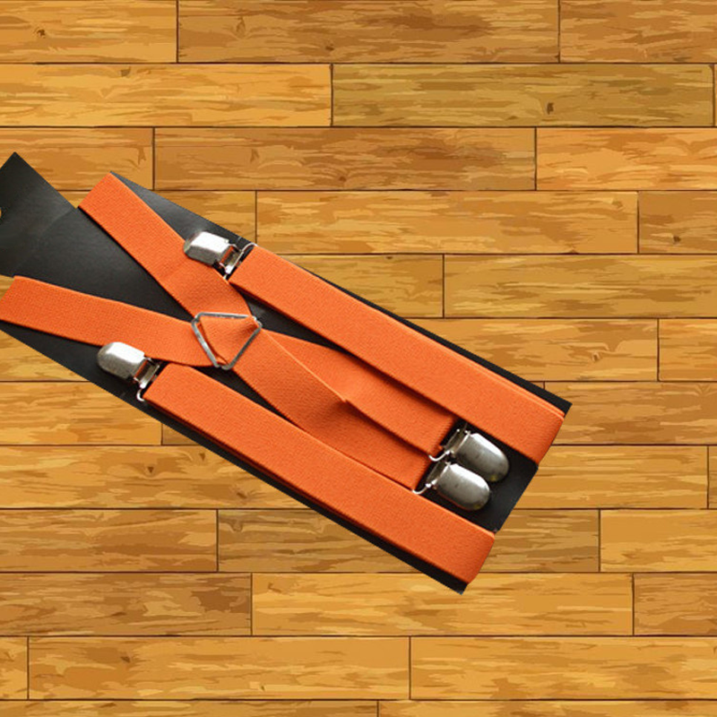 Classic Unisex Adjustable Elastic 4-Clip Suspenders