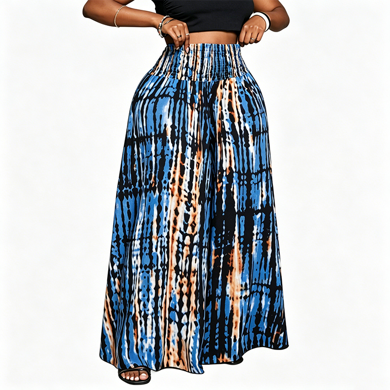 🔥Limited-time offer-Women's Smocked High Waist Wide-Leg Pants