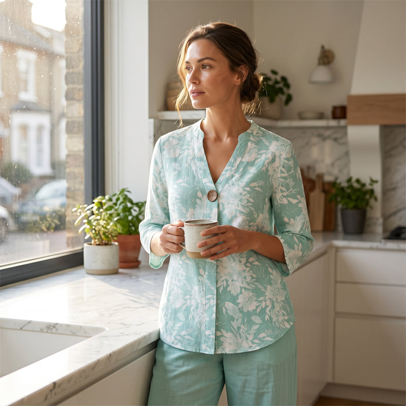 Women's Casual V-Neck 2-Piece Set