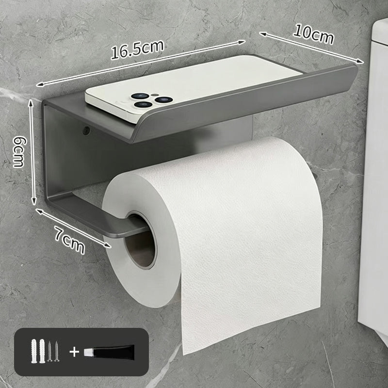 No Drill Carbon Steel Toilet Paper Holder