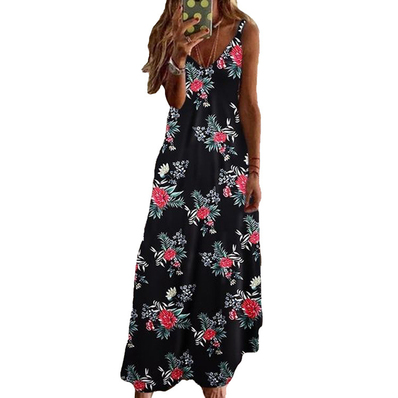 ๐ป Women's Sunflower V-Neck Maxi Dress โ Lightweight, Flowy & Perfect For Sunny Days โจ