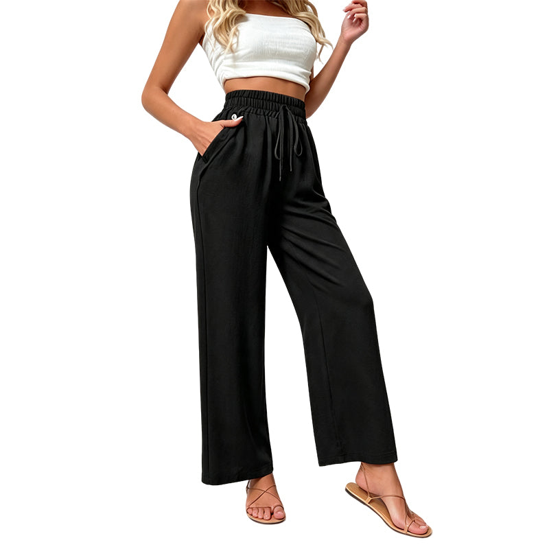 Women's Casual High Waisted Wid-Leg Pants
